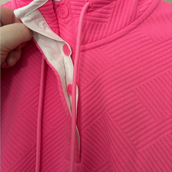 Women’s Hot Pink T by Talbots Button Pullover, Small - Picture 3 of 7